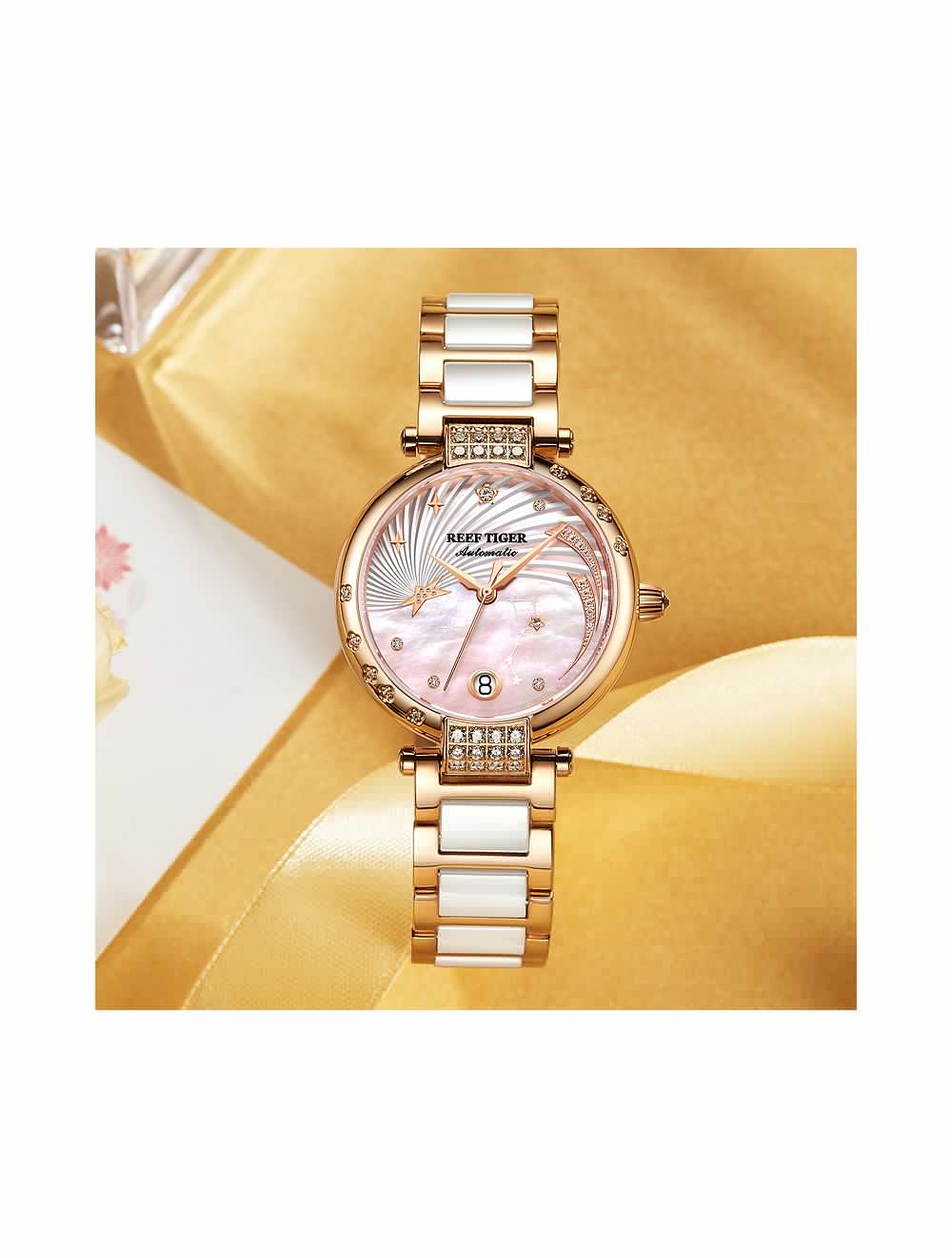 montre or rose femme